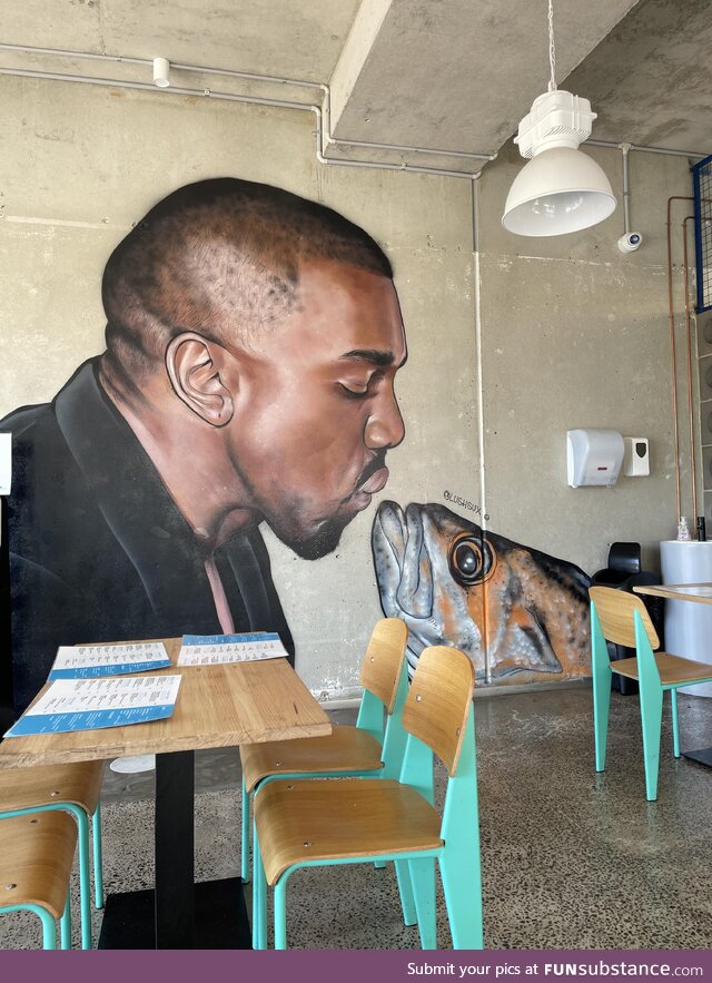 My local fish and chip shop loves Kanye loving fish sticks