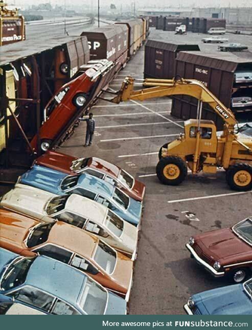 The way cars used to be transported