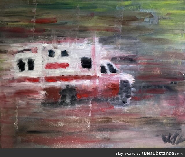 A painting I made of an ambulance