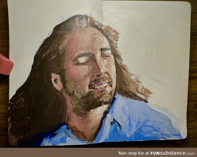 My painting of Nicolas Cage from Con Air