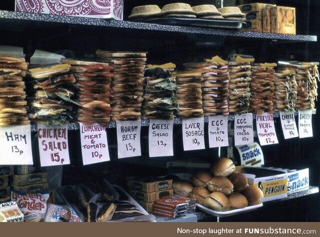 Sandwich bar in London in 1972