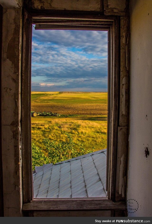 Looks like a painting behind the door frame - collected