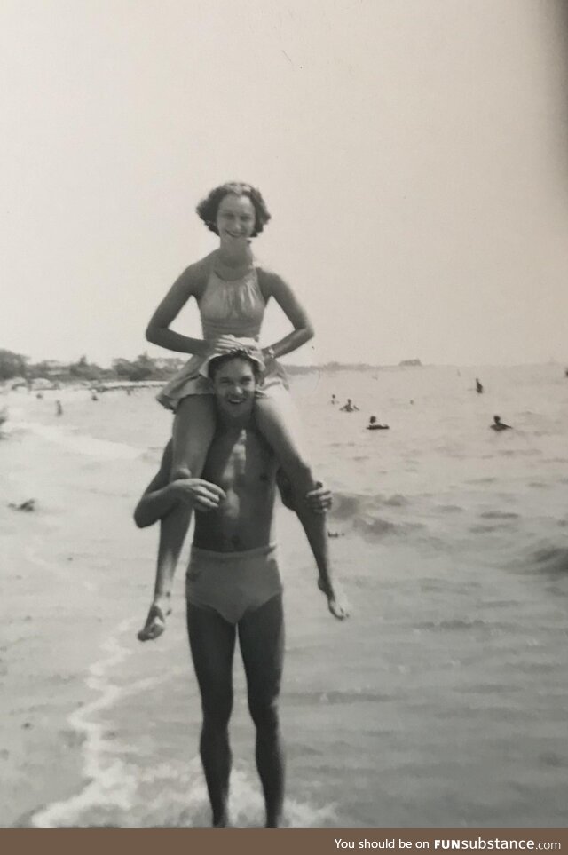 My parents at the beach in the 40’s