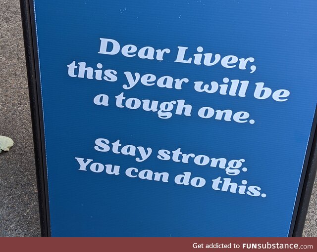 Sign outside my local pub