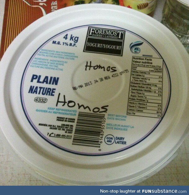 My parents meant to write hummus