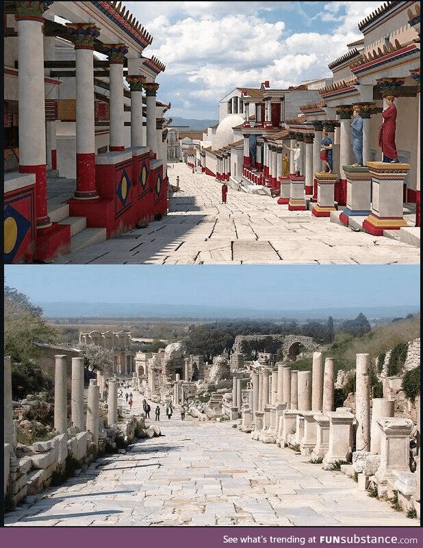 How Curetes street, from Ancient Greece, would have looked