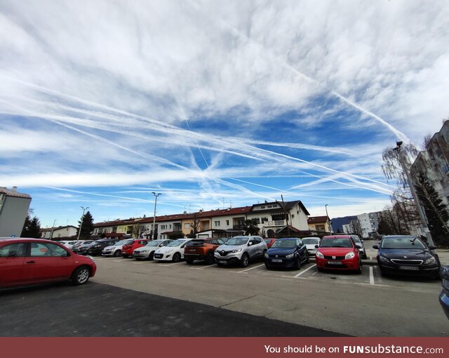 Sky today looking like the underside of an ice sheet