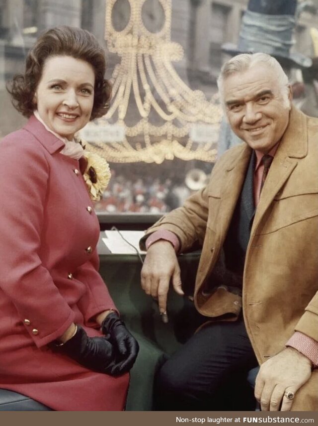 Betty White and Lorne Greene were hosts of the Macy’s Thanksgiving Day Parade in the