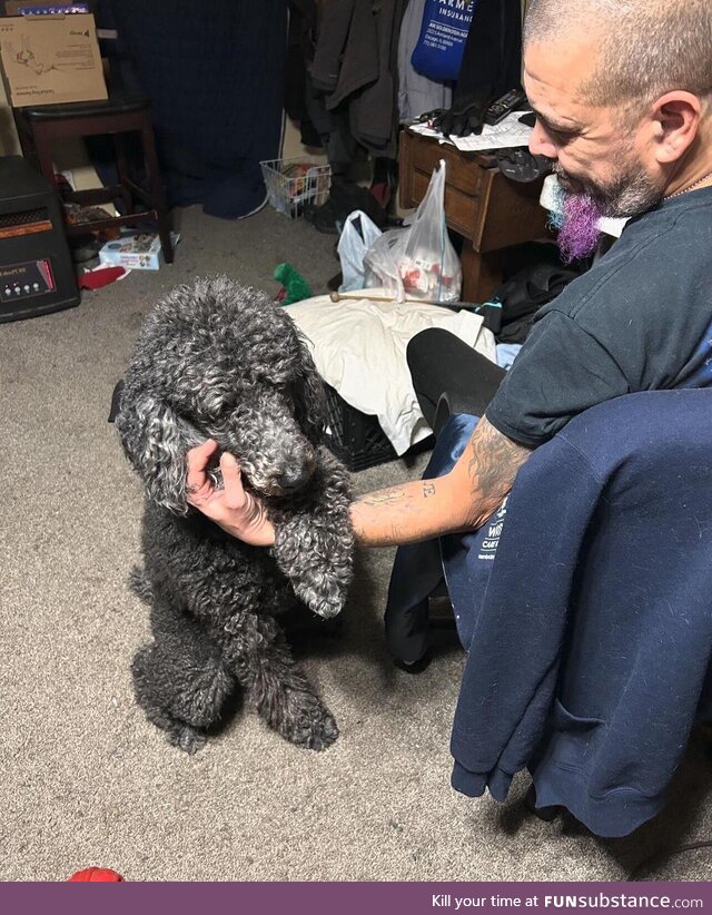 A veteran and his service dog