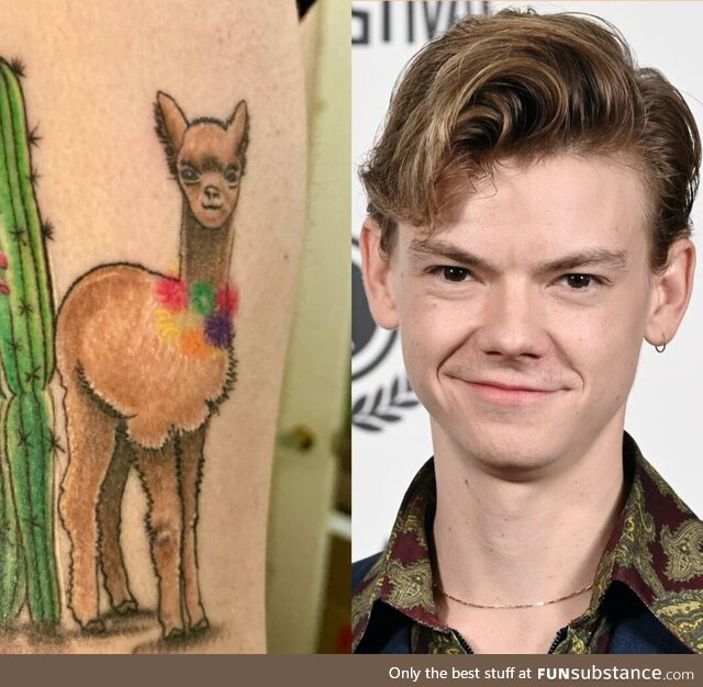 This tattoo I spotted on  really looks like Thomas Brodie-Sangster