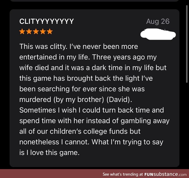 Wild review I came across looking for a new game