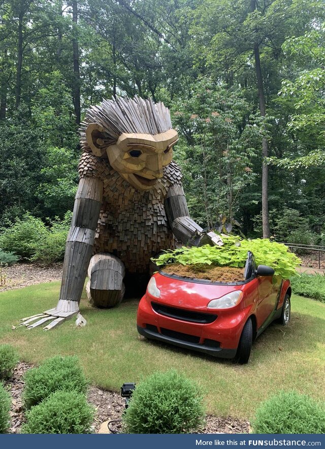 I took this photo of a troll at the Atlanta Botanical Garden