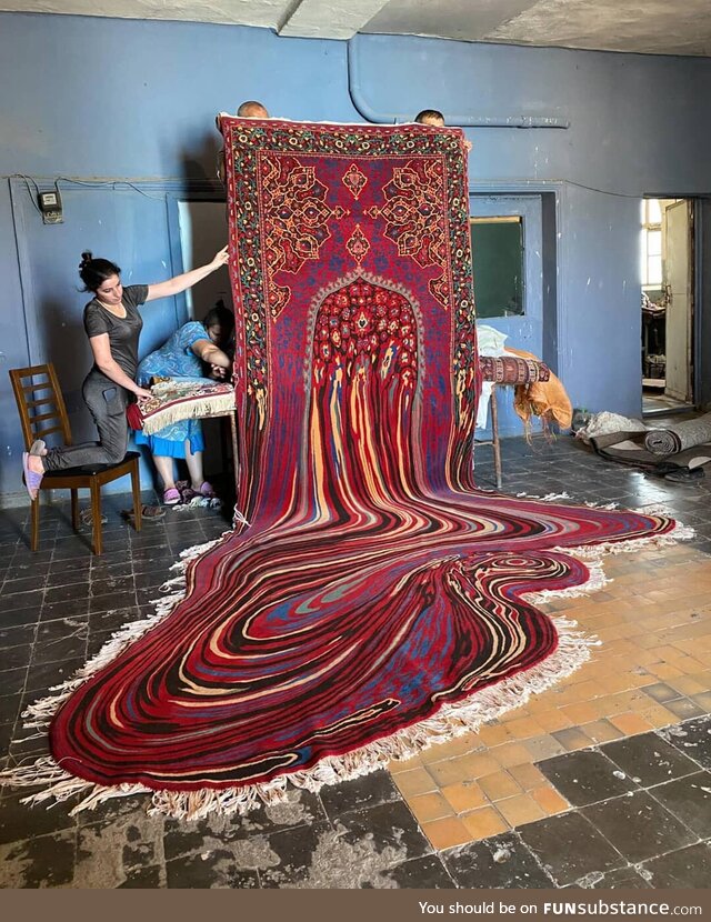 Surreal-looking rug by Faig Ahmed