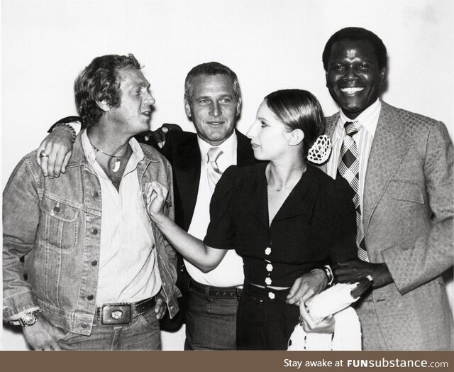 Steve McQueen, Paul Newman, Barbra Streisand and Sidney Poitier