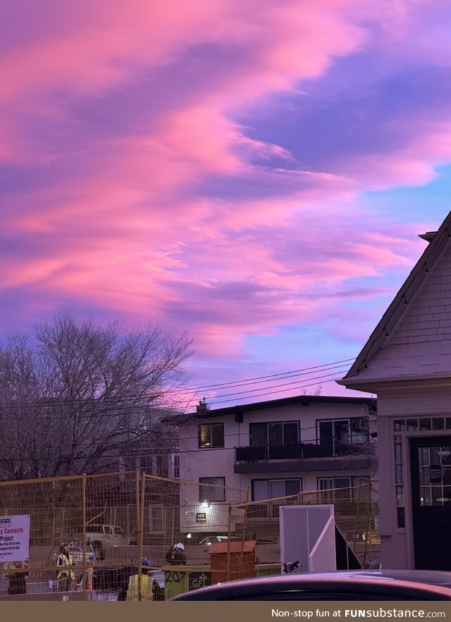 Pink Sunset in Calgary