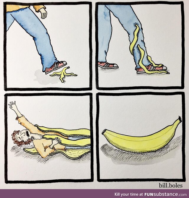 Banana peeled