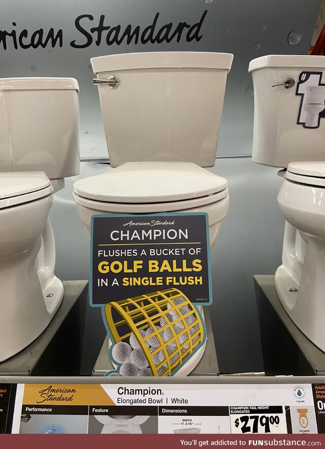 I’ve found the perfect toilet for people who subsist on golf balls