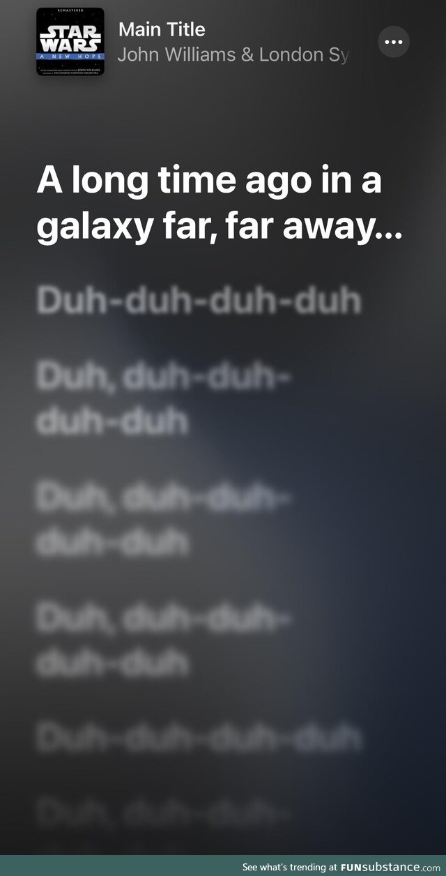 The official lyrics to the main theme from Star Wars on Apple Music