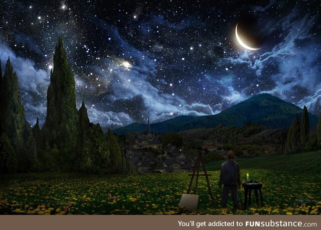 A different take of Van Gogh's Starry Night