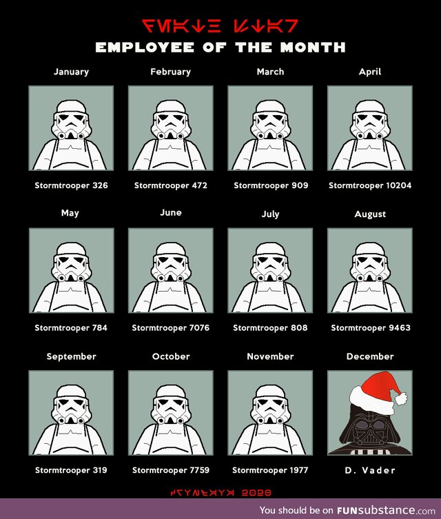 Darth Vader Employee of the Month