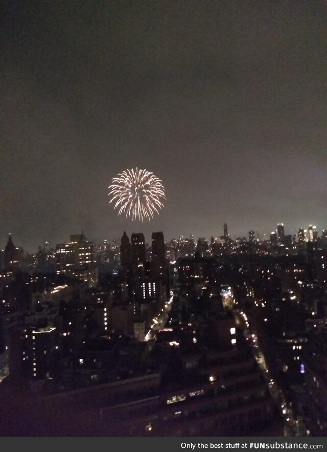 New years fireworks over NYC