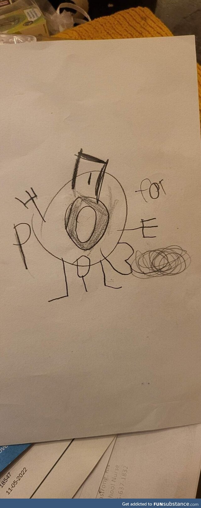 My 5 year old drew a giant eyeball complete with a pen*s and a farting butt... His father