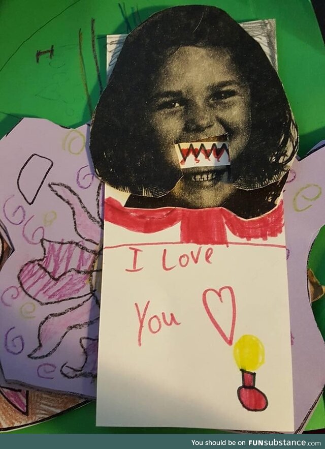 My child made me this terrifying thing for Mother’s Day