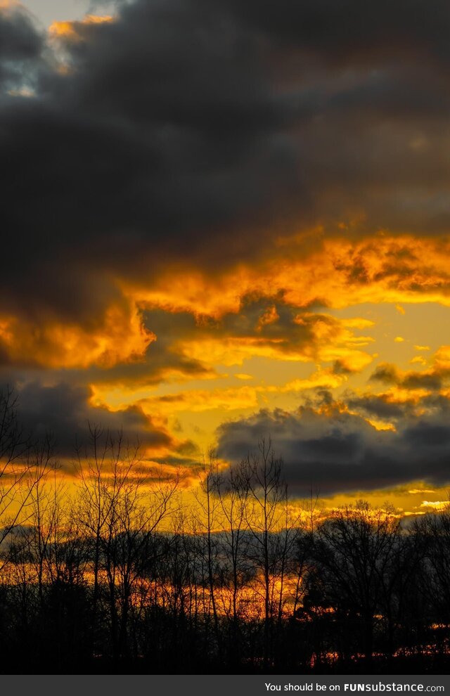 Sunset in Michigan this week