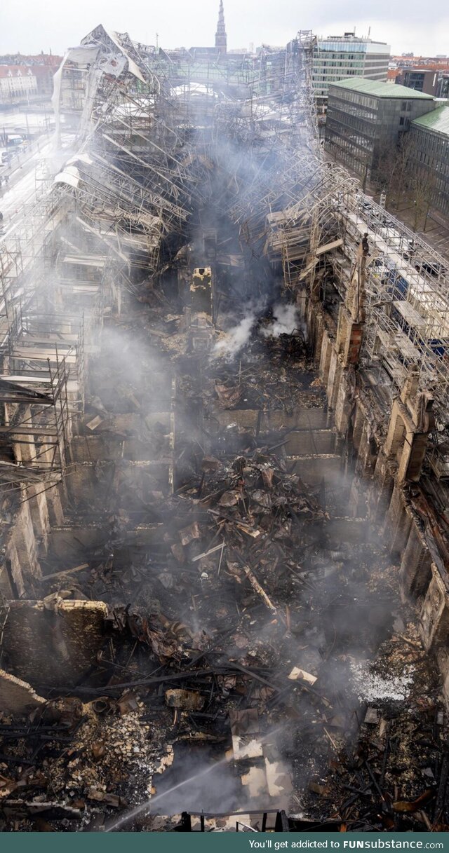 The 400 year old Copenhagen Stock Exchange post-fire