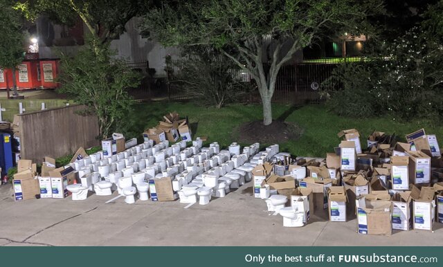 Almost 100 toilets at my hotel being replaced