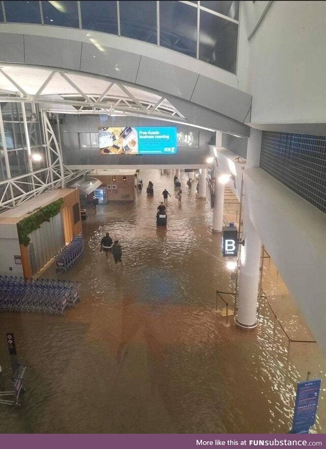 Auckland Airport in New Zealand right now