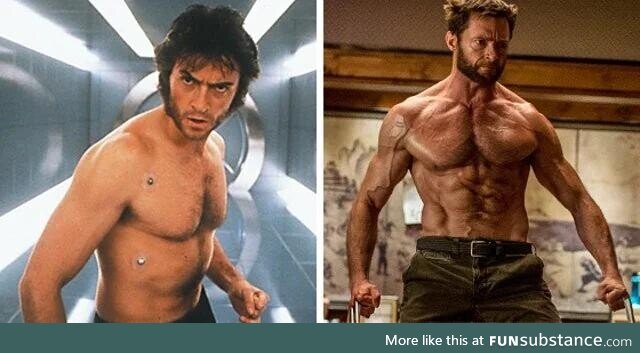 Hugh jackman 2000 & 2014