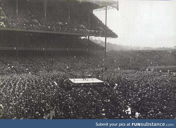 A boxing match at Yankee Stadium, 1923