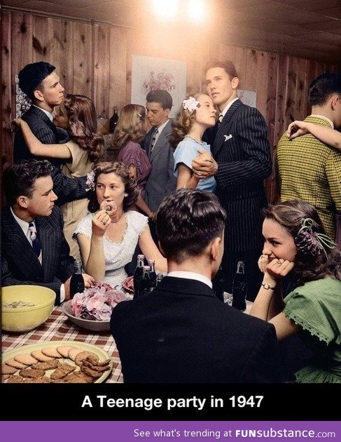 Teenage party in 1947
