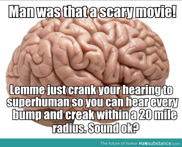 My brain after a scary movie
