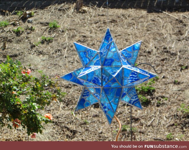 (OC) Hand made, hand painted, Moravian star