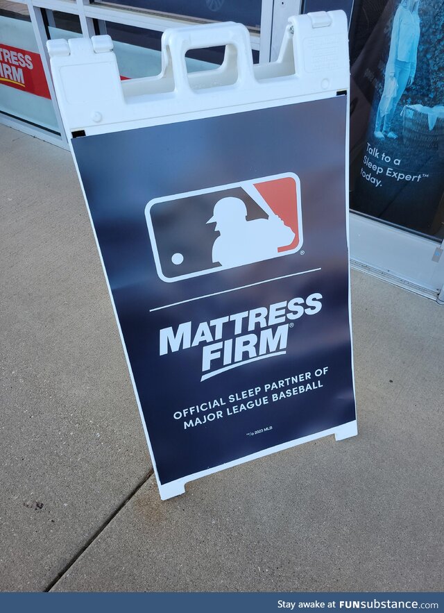 Baseball has officially gotten so boring that the MLB has partnered with a mattress store