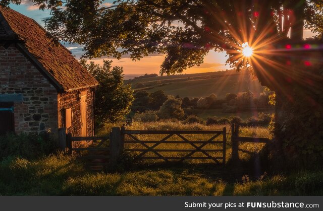 Last night's sunset in Brill, Buckinghamshire, UK