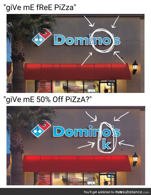 YSK that Za from Domino's is 50% off this week only, and comes with a FREE cardboard box