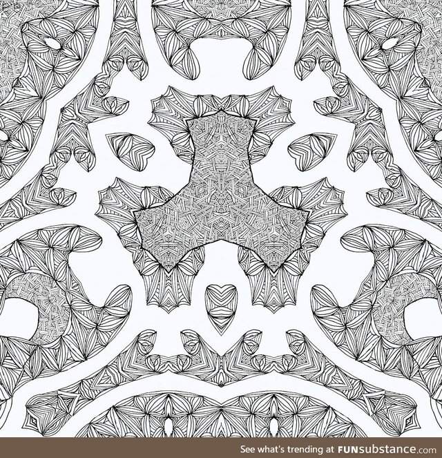 Putting one of my drawings through a kaleidoscopic filter