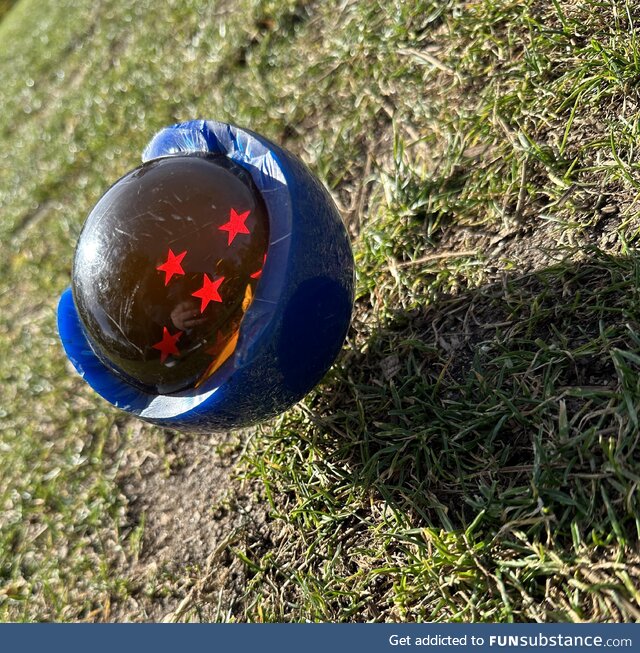 Someone smashed a tee marker at this golf course I’m playing at and this was inside