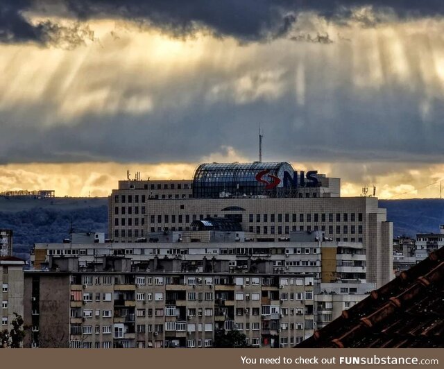 Sky in Novi Sad, Serbia today