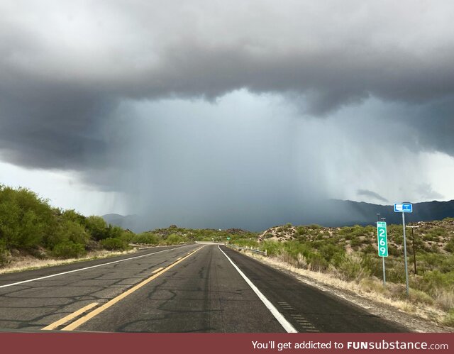 [OC] Arizona monsoon microburst on the drive home