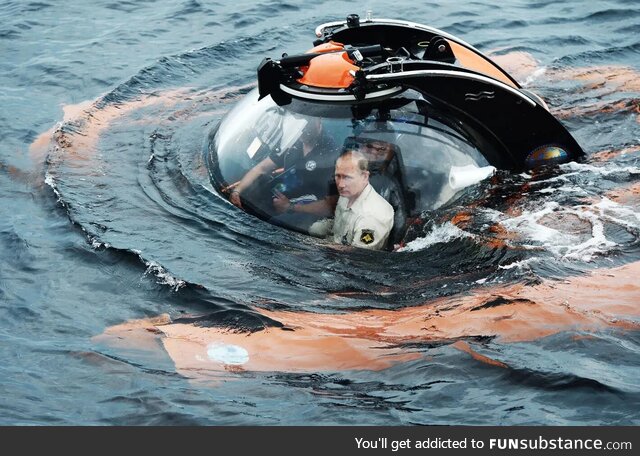 Putin going to his underground lair and pet sharks with frickin' laser beams attached to