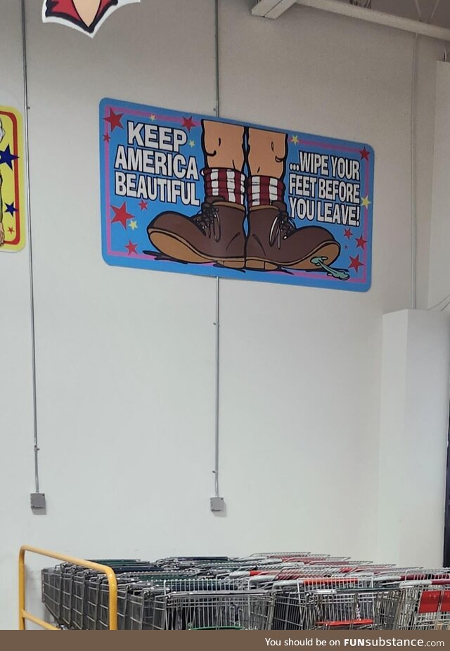 This sign at Ollie's basically saying their store is dirty lol