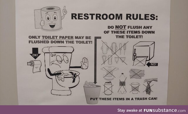 Which one of you is flushing cans and bottles down the toilet?