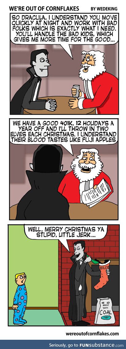 Santa and Dracula team up