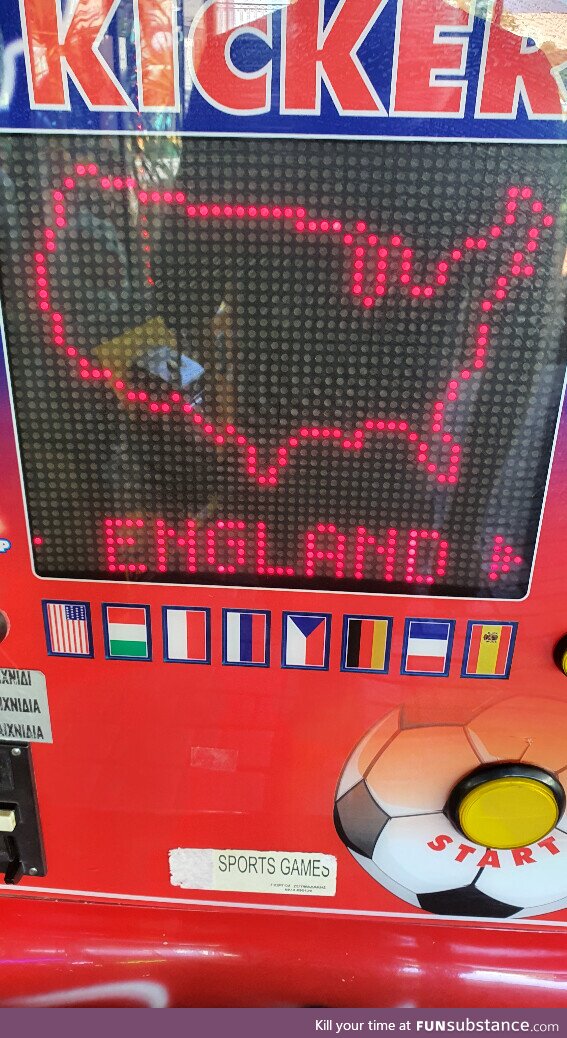 The country of England represented at an arcade game at a local fair [oc]
