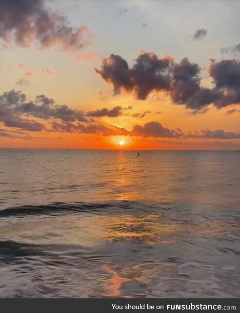 Sunset at the beach of Da Nang