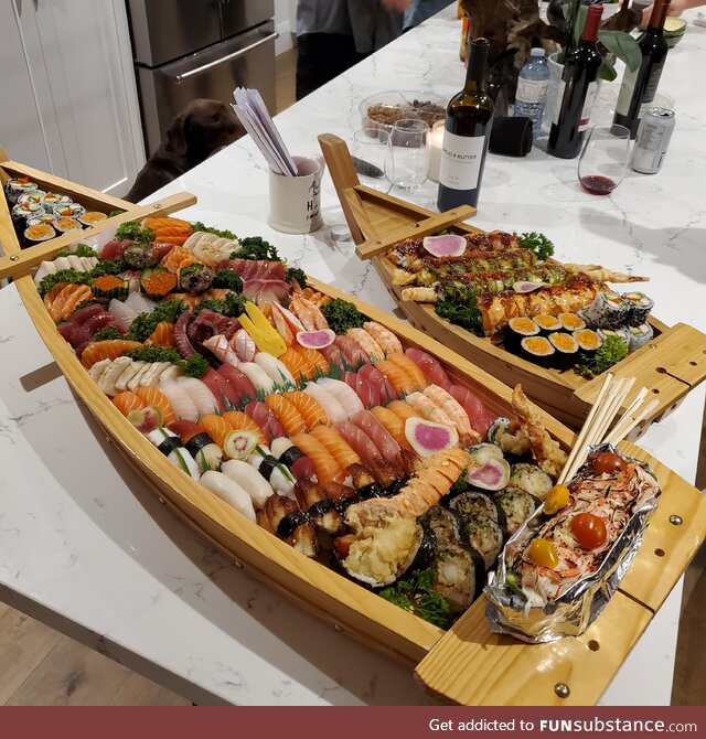 It's nice when your chef friend invites you over to dinner
